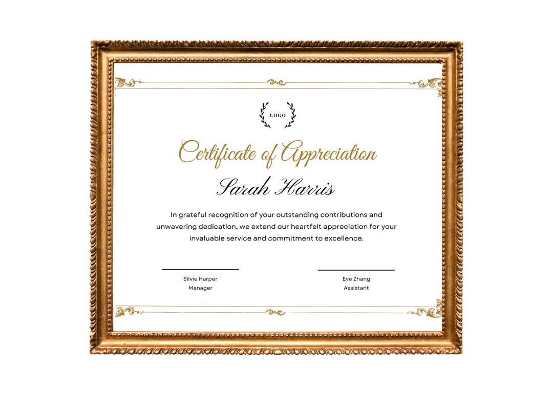 Editable Certificate of Appreciation Template, Printable Appreciation ...