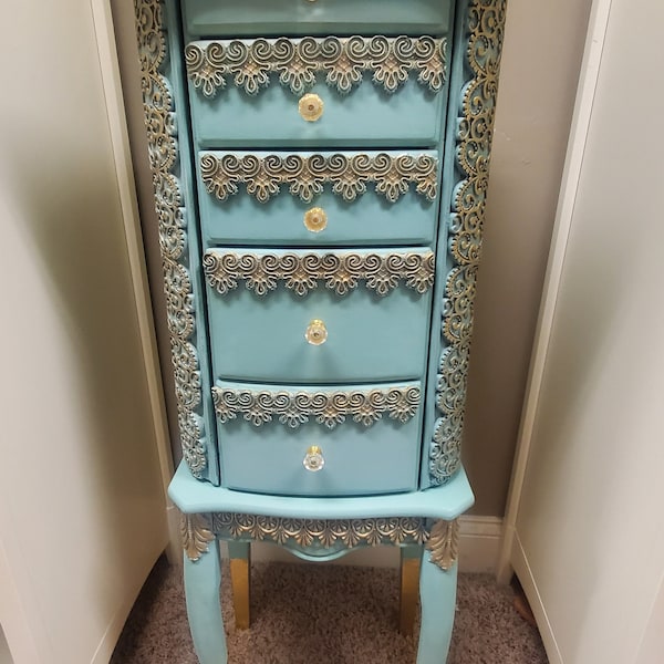 Sage Green Jewelry Armoire