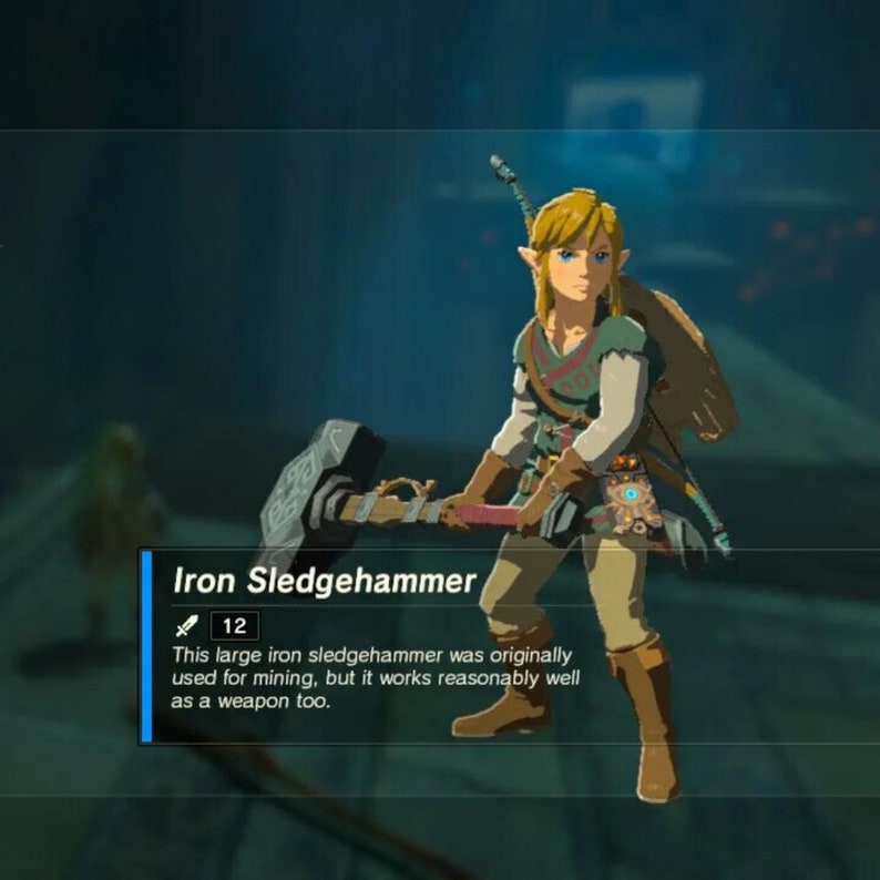 Legend of Zelda Replica 18 Cm Iron Sledgehammer Botw Gaming Miniature