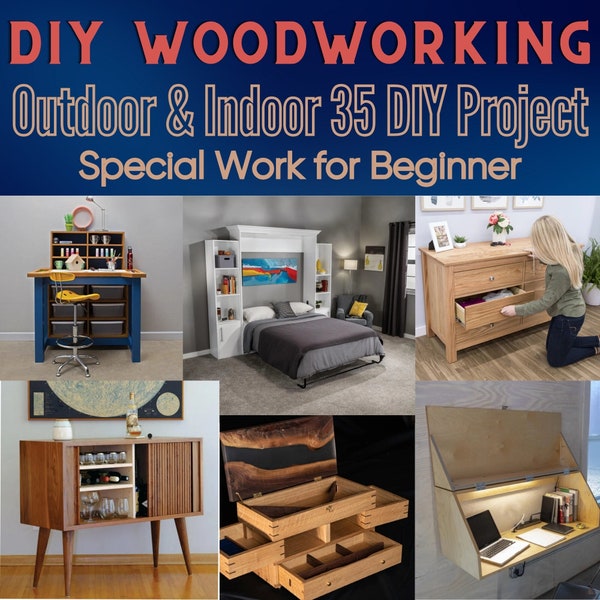 DIY Woodworking Furniture Plans, Wood Build Plans for Beginner, Step by Step Instructions, PDF Instant Download, Diy Furniture Project