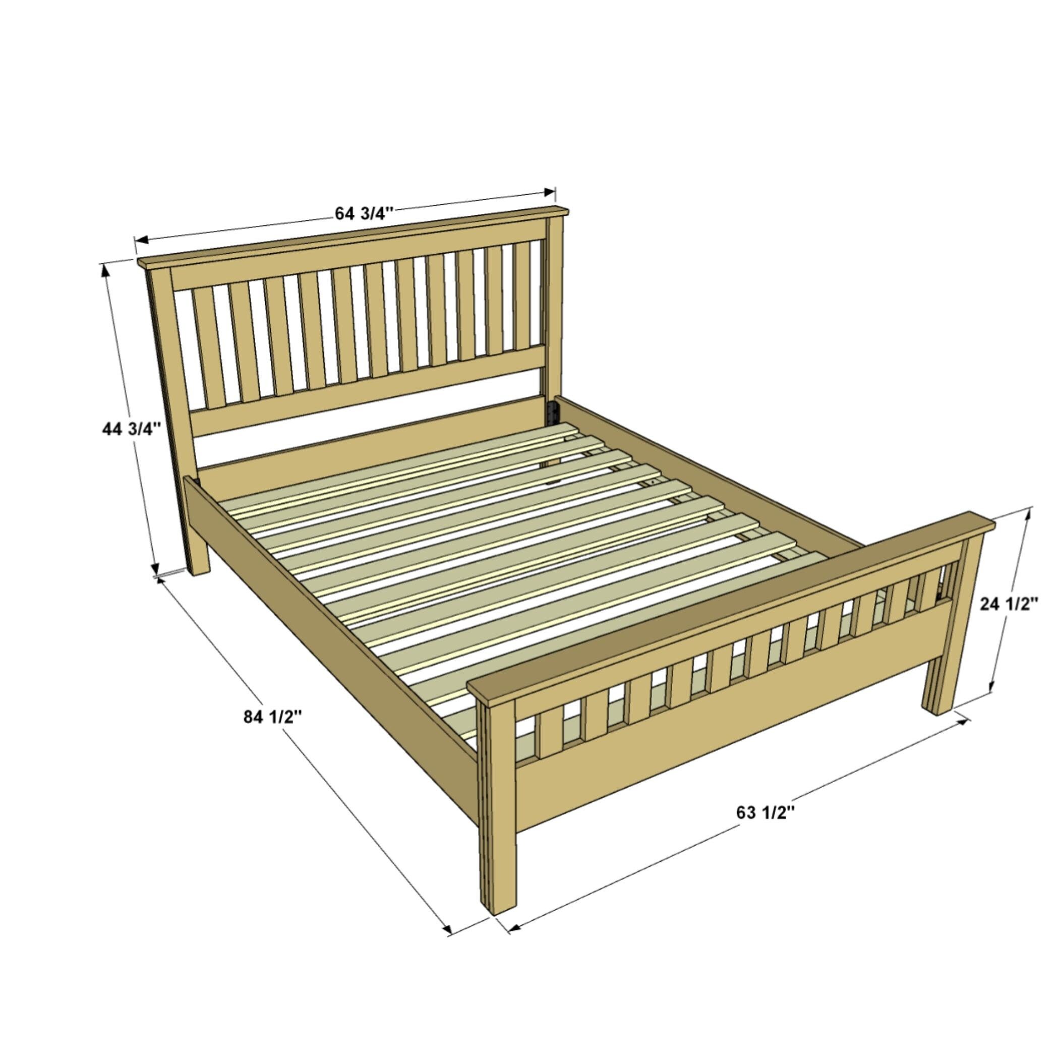 Classic Craftsman Style Bed Plans Bed PDF Plans Plan to Etsy Canada