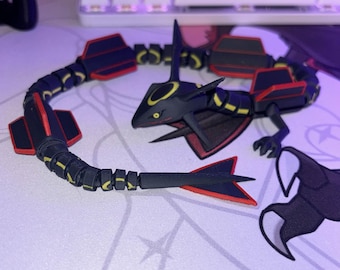 3D Printed Articulated Rayquaza!