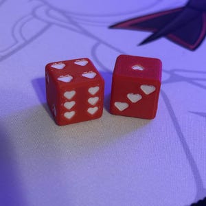 Dado de coração impresso em 3D!