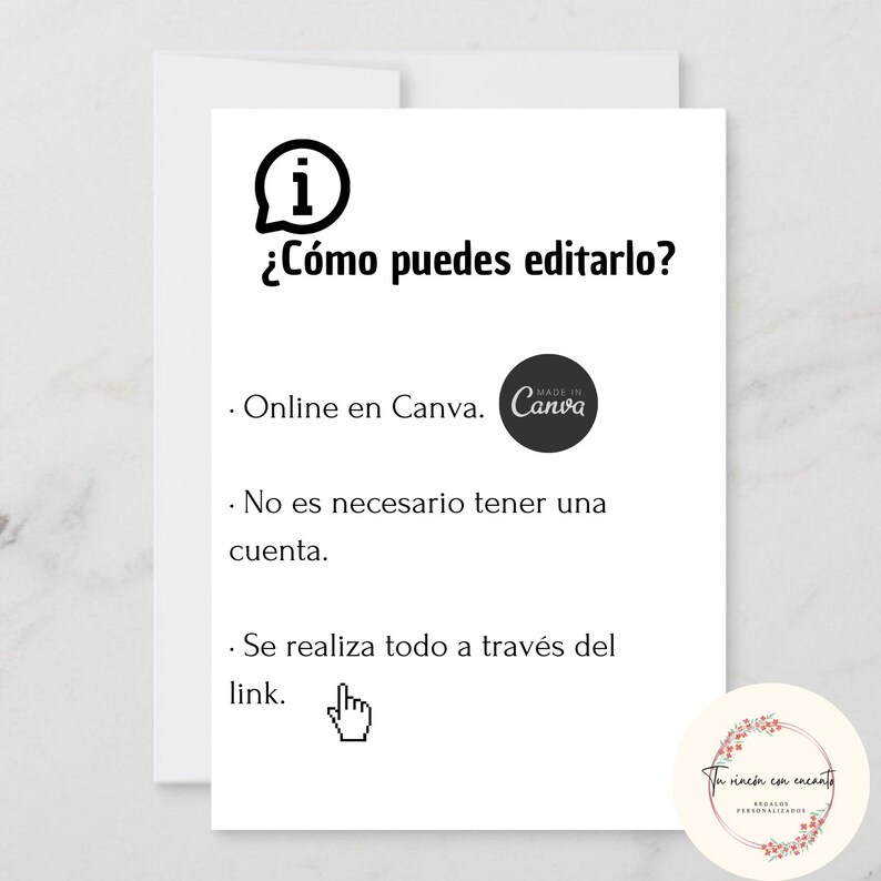 Birthday Invitation Card With Glitter in SPANISH, Digital Download of