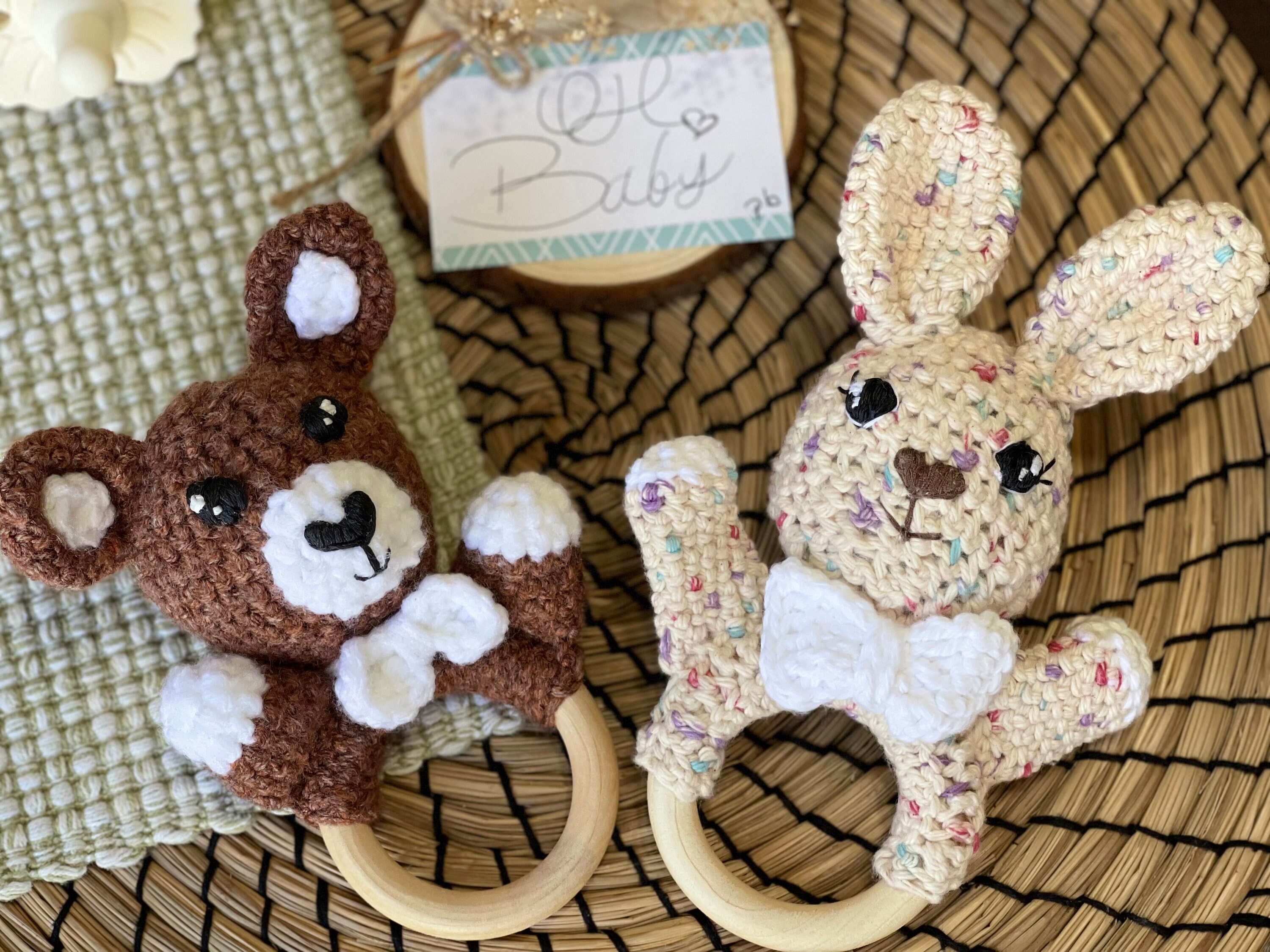 Newborn Baby Rattles, Personalized Gift, Infant Rattles, Animal Rattles ...