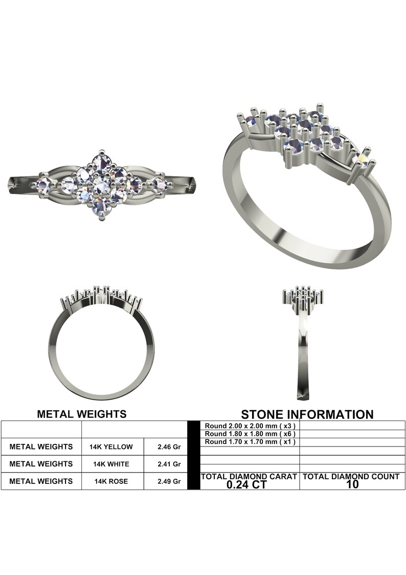 STL 3D Model Jewelry CAD File for 3D Printing/cnc/diamond Ring/3d Jewelry/wedding Ring/file for