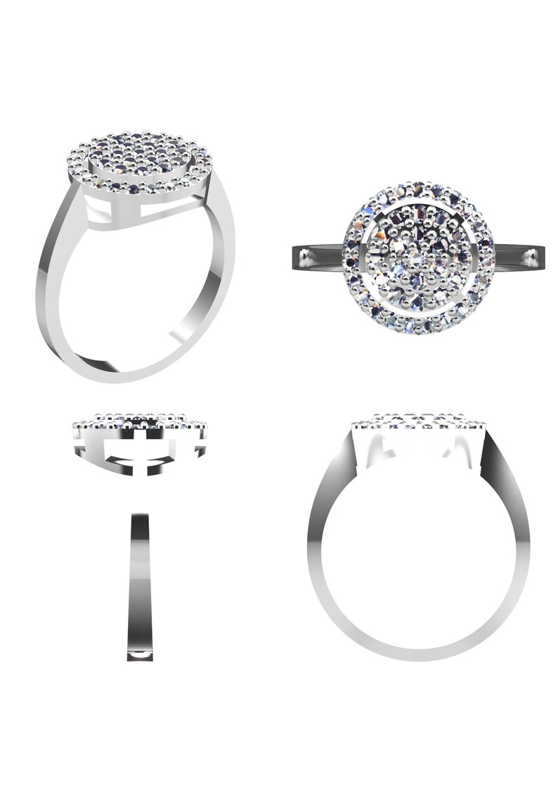 STL 3D Model Jewelry CAD File for 3D Printing/cnc/diamond Ring/3d Jewelry/wedding Ring/file for