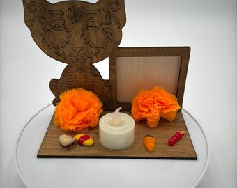 Dia De Los Muertos Day Of The Dead Cat (Female) With DIY Paint Kit!