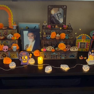 Dia De Los Muertos Day Of The Dead Ofrenda Altar (SQUARE) With DIY Paint Kit! image 10