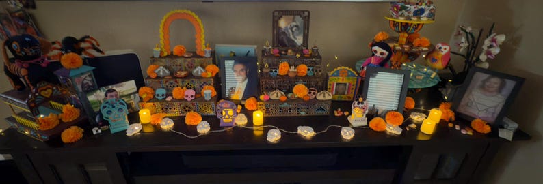 Dia De Los Muertos Day Of The Dead Ofrenda Altar (SQUARE) With DIY Paint Kit! image 10
