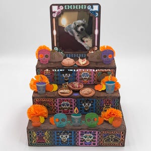 Dia De Los Muertos Day Of The Dead Ofrenda Altar (SQUARE) With DIY Paint Kit! image 2