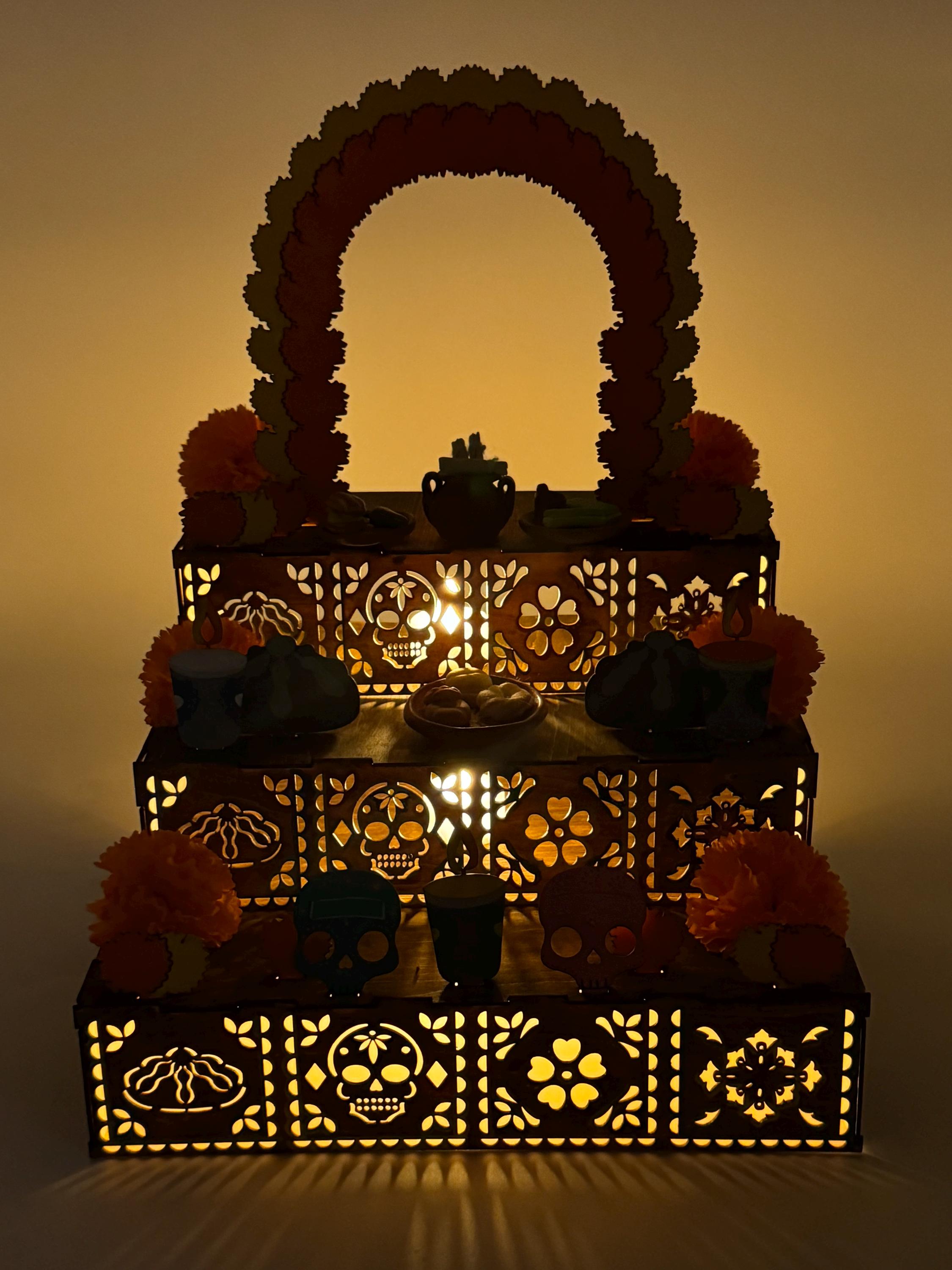 Dia De Los Muertos Day of the Dead Ofrenda Altar (ARCH) With DIY Paint ...