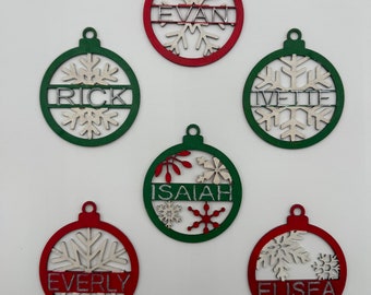 Christmas Ornaments set of 6 With DIY Paint Kit!