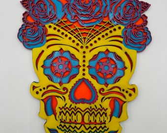 Sugar Skull female with flowers