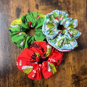 Christmas 3 Pack Hair Scrunchies