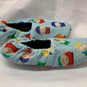 Southpark Bleu Soft Sole Pantoufle Chaussettes Tailles Bébé Jeunes Hommes Femmes