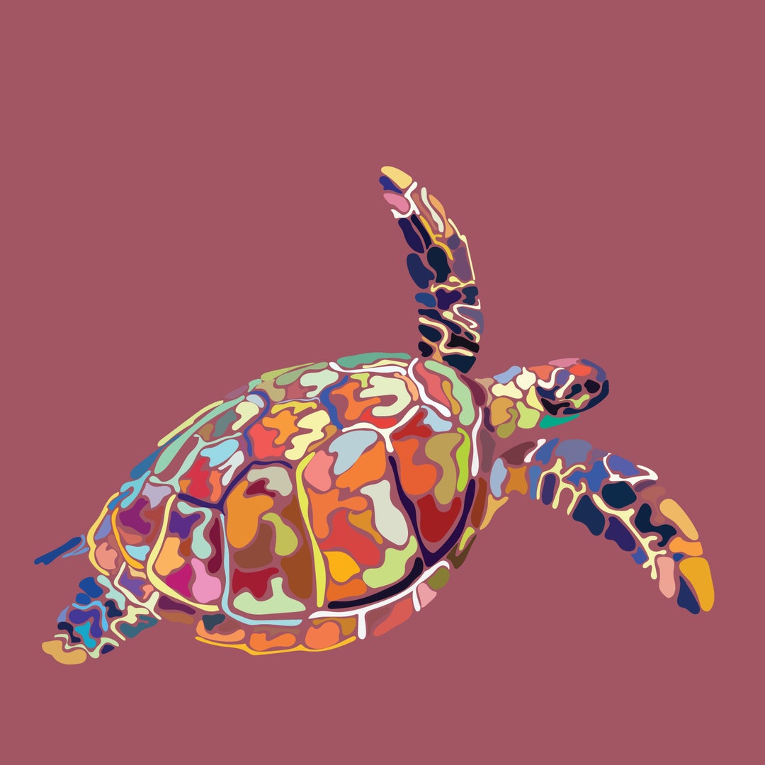Sea Turtle, Wall Art, Modern Art, Home Decor, Office Decor