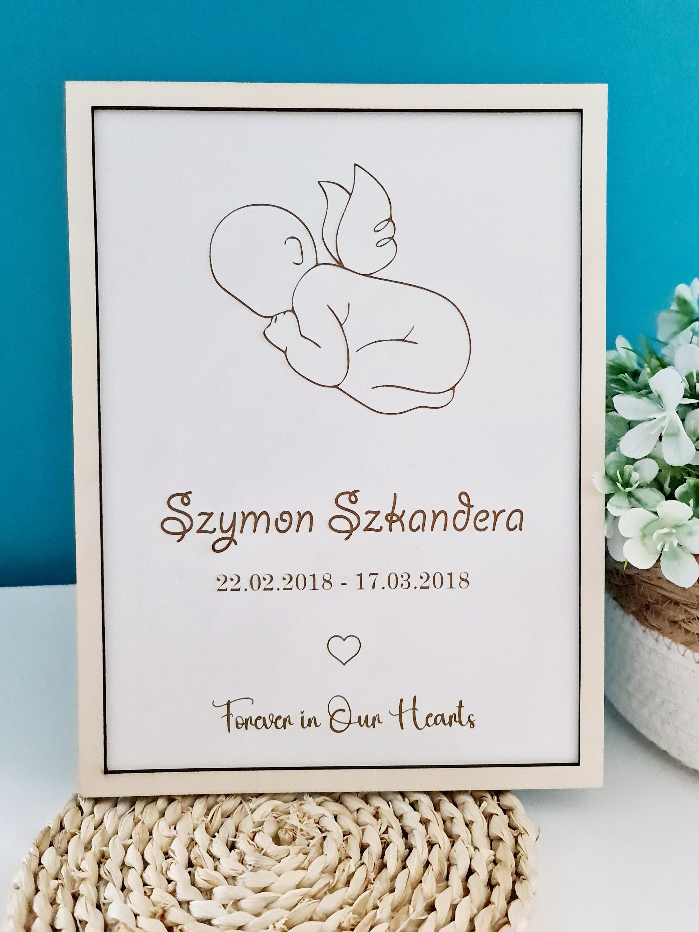 A4 Frame Baby Child Angel White Souvenir - Etsy