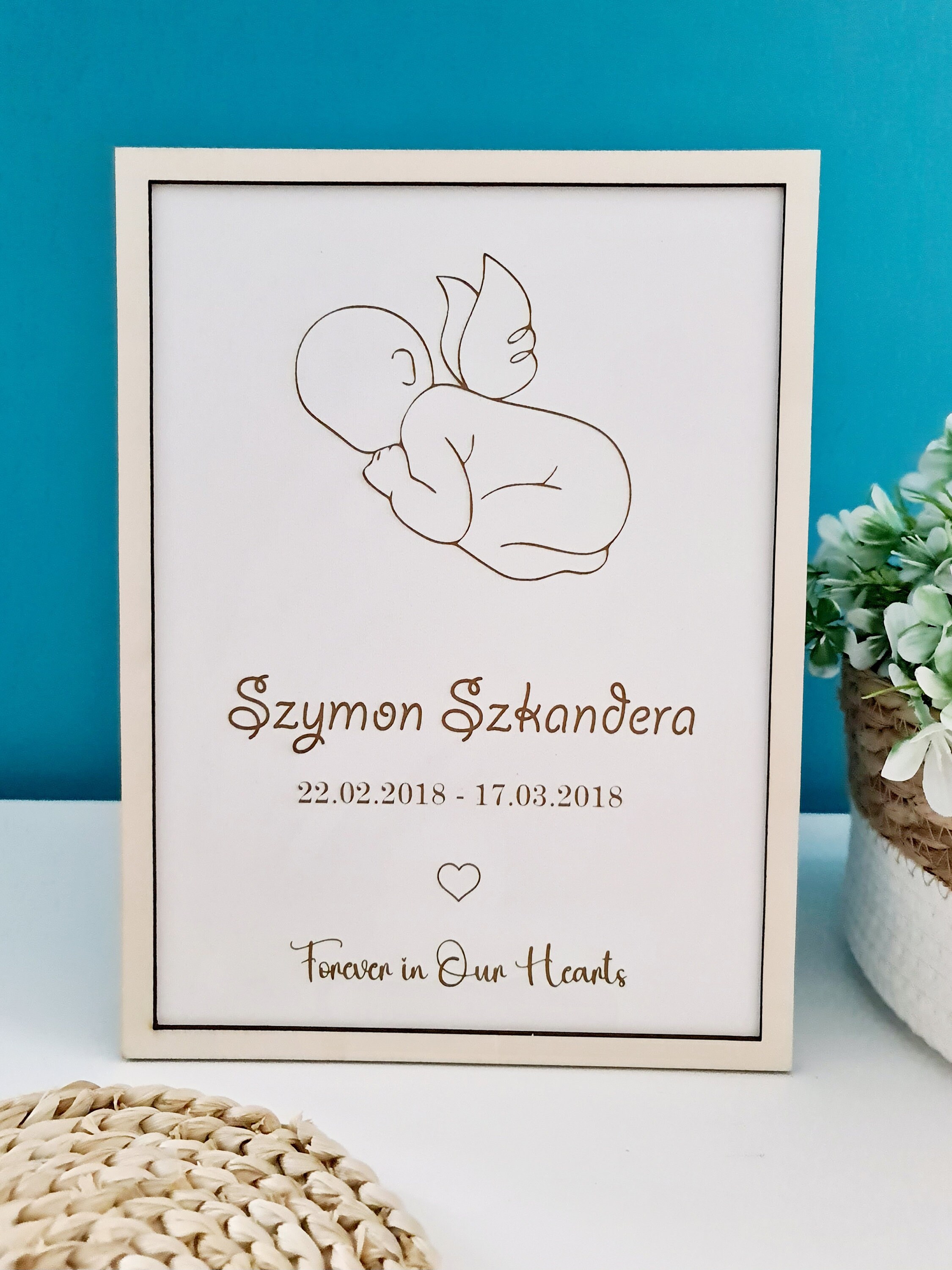 A4 Frame Baby Child Angel White Souvenir - Etsy