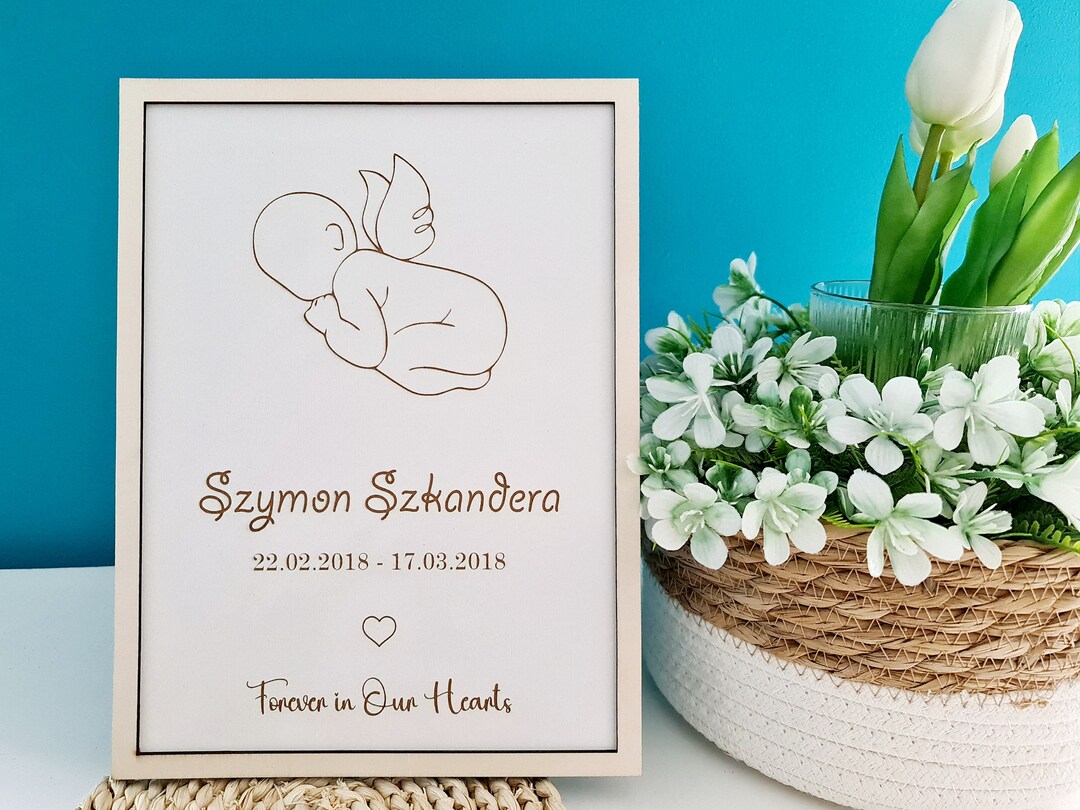 A4 Frame Baby Child Angel White Souvenir - Etsy