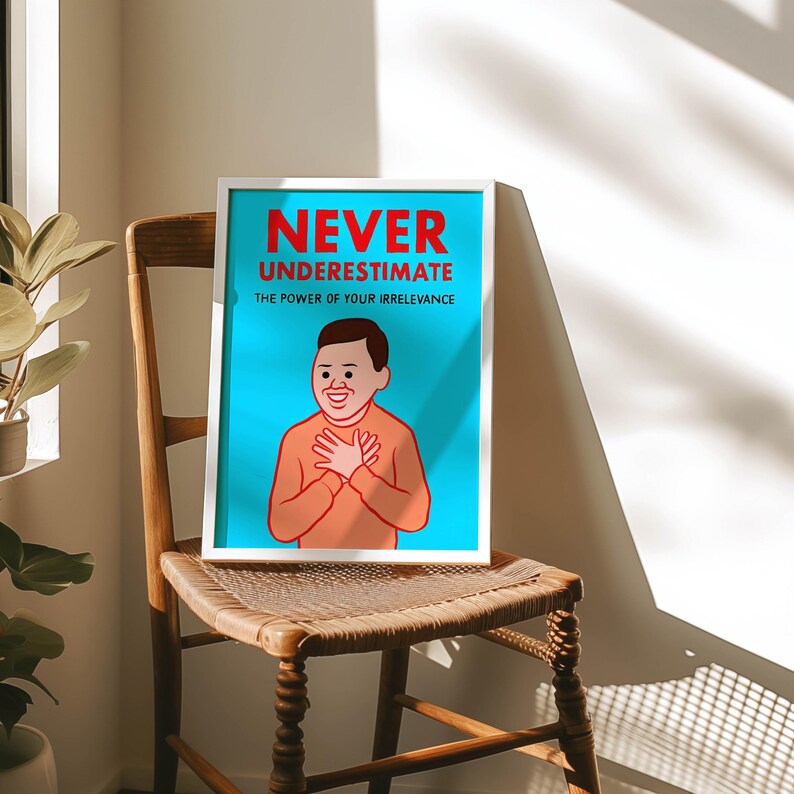 Joan Cornella Never Underestimate Black Humor Posters Home Decoration