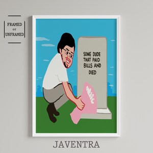 Joan Cornella - Irgendein Kerl | Poster schwarzer Humor | Joan Cornella Druck | Wohnkultur | Zeitgenössische Kunst | Witziges Poster | Wand Kunst Dekor