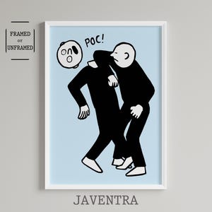 Jean Jullien - Poc / Pósters humorísticos / Lámina de Jean Jullien / Póster divertido / Decoración mural / Arte contemporáneo / Decoración del hogar