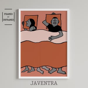Jean Jullien - Familia / Pósters humorísticos / Lámina de Jean Jullien / Póster divertido / Decoración mural / Arte contemporáneo / Decoración del hogar / Arte pop