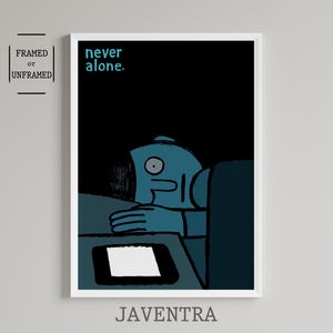 Jean Jullien - Nunca solo / Pósters humorísticos / Lámina de Jean Jullien / Póster divertido / Decoración mural / Arte contemporáneo / Decoración del hogar / Arte pop