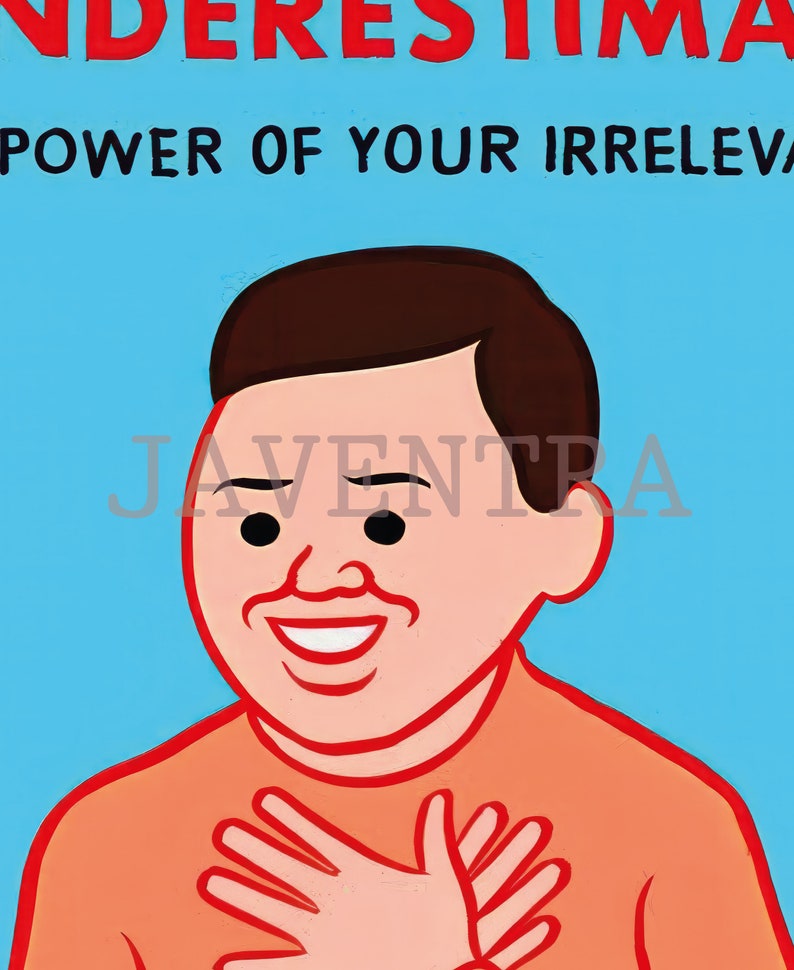 Joan Cornella Never Underestimate Black Humor Posters Home Decoration