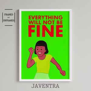 Joan Cornella - Alles wird nicht gut | Schwarz Humor Poster | Wohnkultur | Zeitgenössische Kunst | Witziges Poster | Wand Kunst Dekor | Pop-Art