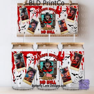 L548 Horror Movie & Chill Freddy- UVDTF Libbey Wrap