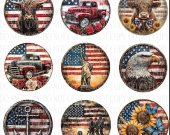 UV DTF Decal Element Sheets caps 14 American Rustic-