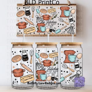L947 The Kitchen Is My Happy Place- UVDTF Libbey Wrap