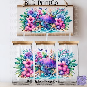 L411 Sea Blue Turtle- UVDTF Libbey Wrap