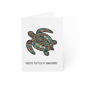 Schildkröten Grußkarten Set, You're Turtle-y Super! Umweltfreundliche Notizen, perfekt für Geburtstage, Dankeschöne und jeden Anlass, 1-50 Stück