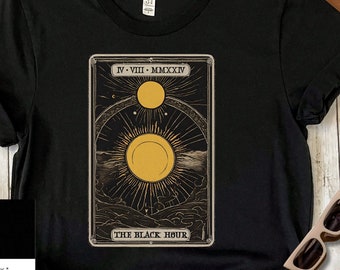 Tarot Card Shirt Total Solar Eclipse Tshirt April 8 2024 Path of Totality USA Solar Eclipse Gift Astronomy Science Shirt Celestial Souvenir