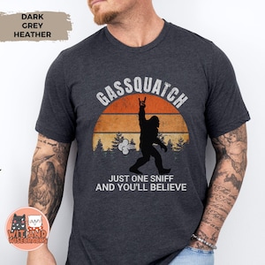 Gassquatch Shirt, Weird Funny Bigfoot Shirt, Cryptid Sasquatch Shirt, Big Foot Sunset, Cryptozoologist, ladies guys humor