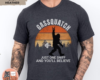 Gassquatch Shirt, Weird Funny Bigfoot Shirt, Cryptid Sasquatch Shirt, Big Foot Sunset, Cryptozoologist, ladies guys humor