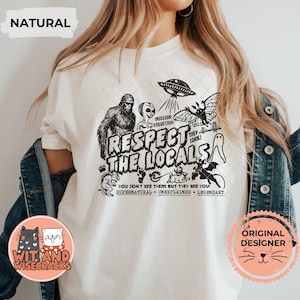 Bigfoot Funny Sasquatch Shirt, Outdoor Lover Camping Gift, Hiking T-Shirt, Ufo Shirt, Alien Shirt, Nature Tshirts, Cryptid Shirt Natural