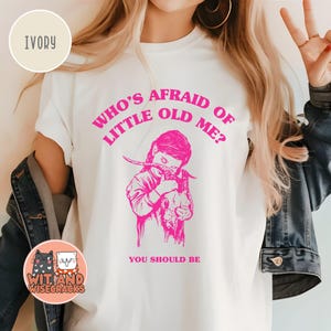 Who&#39;s Afraid of Little Old Me Comfort Colors Shirt, Halloween Shirt, TTPD Fangirl Fan Gift Fall T-shirt, Spooky Season Funny Weirdcore Shirt