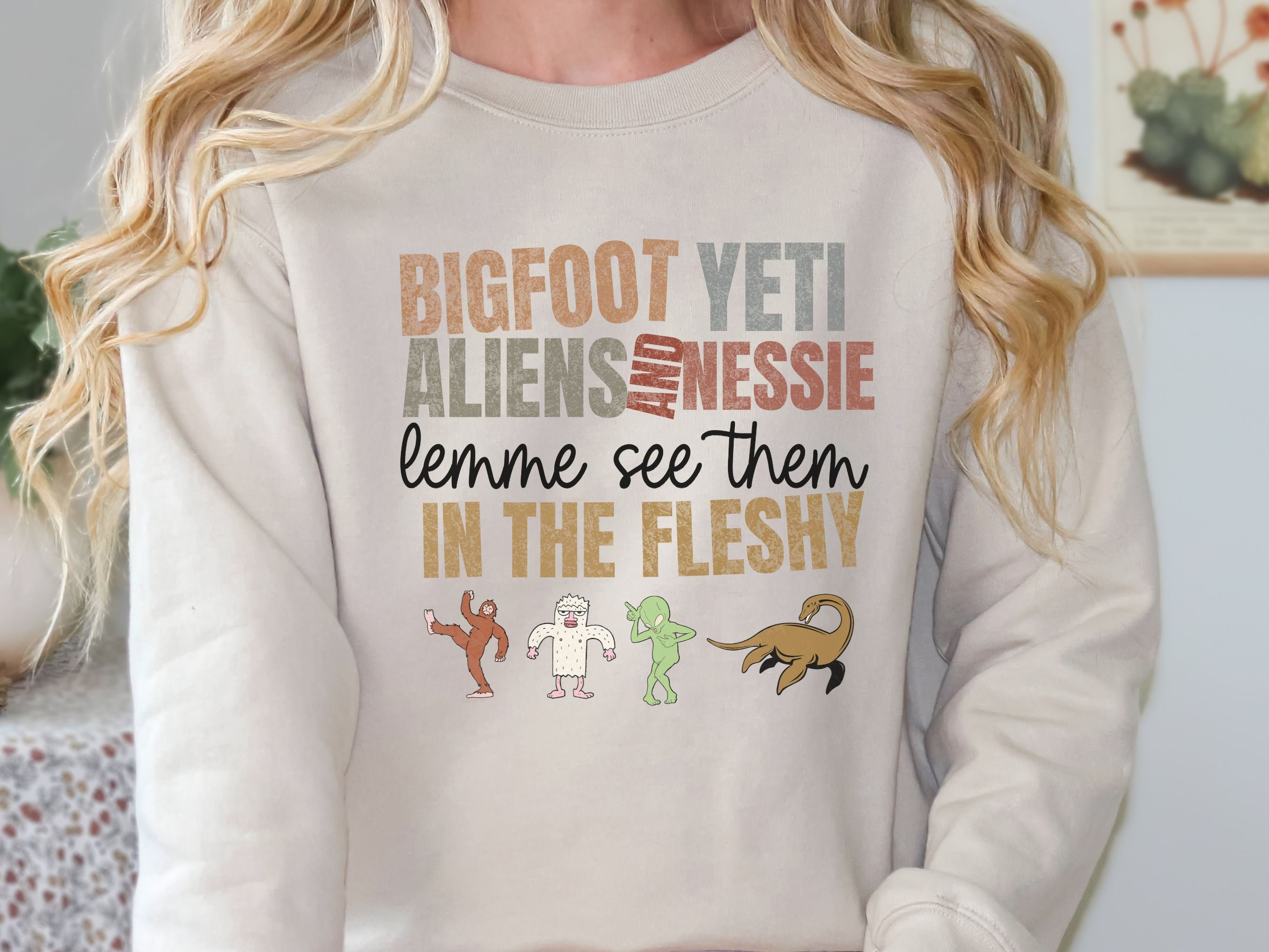 Bigfoot Funny Sasquatch Cryptid Collections Sweatshirt, Cryptid Core ...