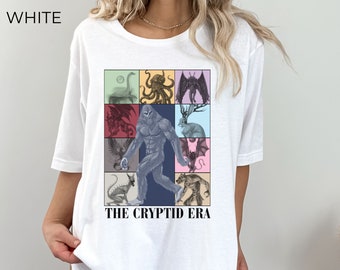 The Cryptid Era Shirt, Cryptid Collections Bigfoot Sasquatch TShirt, Mothman Shirt, Loch Ness Monster Shirt,  Cryptozoologist Gift for Her