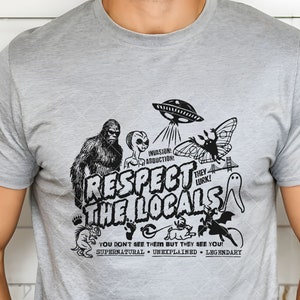 Bigfoot Funny Sasquatch Shirt, Outdoor Lover Camping Gift, Hiking T-Shirt, Ufo Shirt, Alien Shirt, Nature Tshirts, Cryptid Shirt