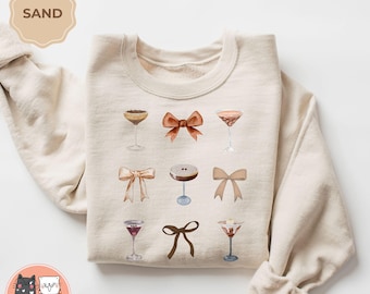 Espresso Martini Sweatshirt Martini Lover Gift Martini Club Tini Time Coquette Espresso Martini Crewneck Sweater Fall Birthday Gift for Her