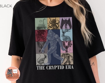 The Cryptid Era Shirt, Cryptid Collections Bigfoot Sasquatch TShirt, Mothman Shirt, Loch Ness Monster Shirt,  Cryptozoologist Gift for Her