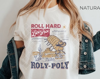 Roly Poly shirt, Isopod shirt, vintage Western Rodeo Cowboy T-shirt, Wild West Gift, Insect Shirt, Funny Weird Crazy Shirts, Graphic Tee