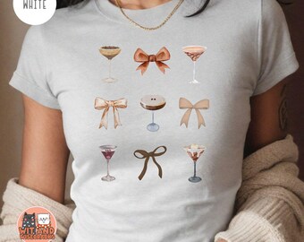 Camiseta para bebé Espresso Martini Camiseta para bebé Espresso Martini Lover Martini Club Tini Time Coquette Camiseta gráfica 90s Y2k Top corto Espresso