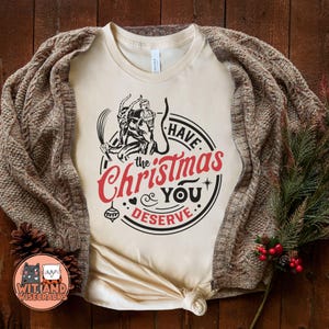 Krampus Christmas Shirt Sarcastic Funny Christmas Krampusnacht Spooky Christmas Crewneck Dark Horror Xmas Krampus Dark Humor T-Shirt Tee