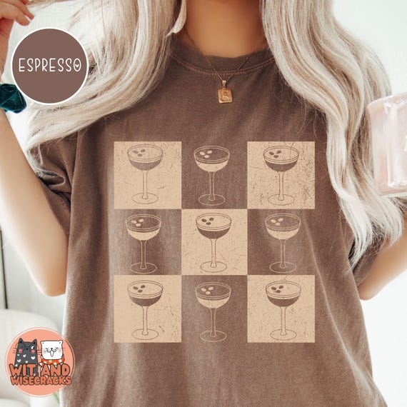 Espresso Martini Shirt Comfort Colors Martini Lover Gift Martini Club Tshirt Tini Time Espresso Martini Birthday Christmas Gift for Her